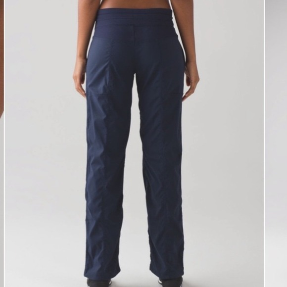 Lululemon Athletica Dance Studio Pants Unlined Navy Blue Size 10 - Picture 2 of 12